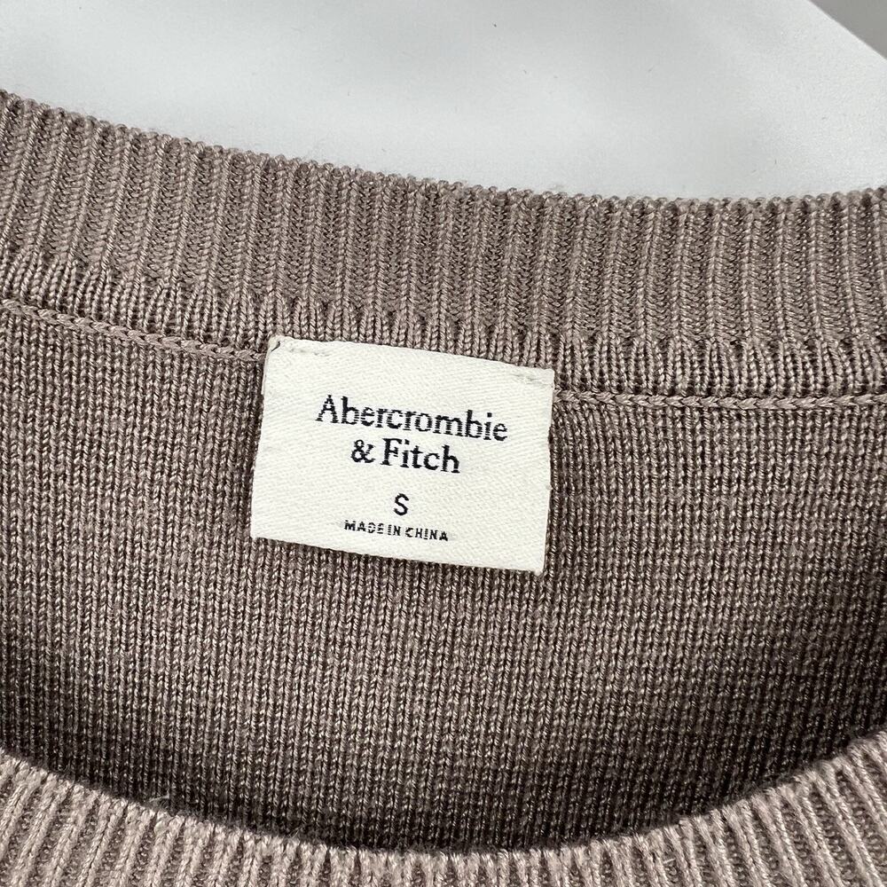Abercrombie & Fitch Taupe Crew Neck Corset Sweater Bodysuit Stretch Size Small - Picture 9 of 10